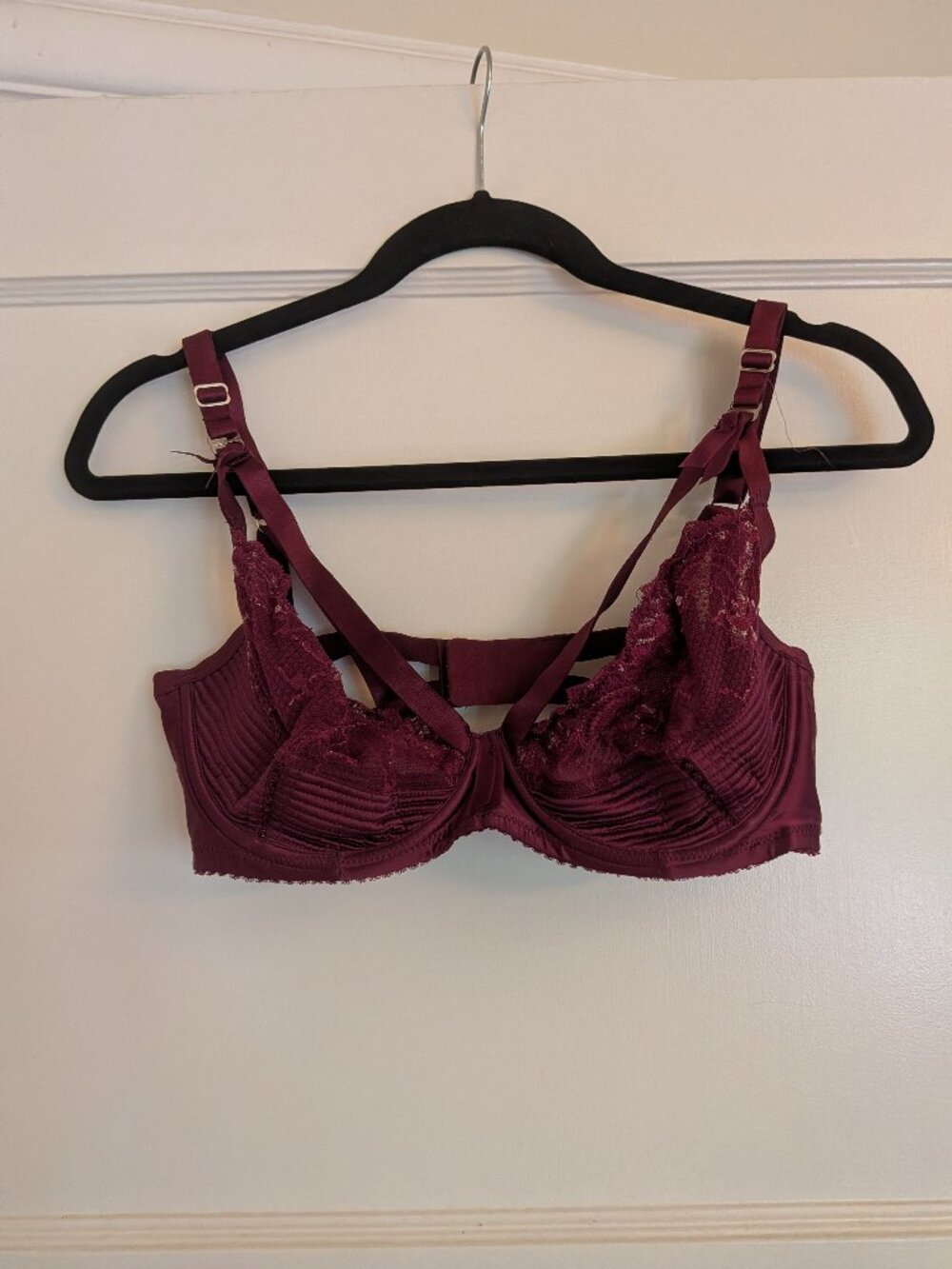 Dita Von Teese Madame X Underwire Bra Merlot Burgundy Red 34E